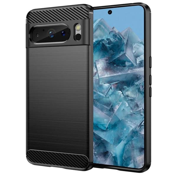 BÃ¸rstet silikondeksel til Google Pixel 8 Pro - Sort