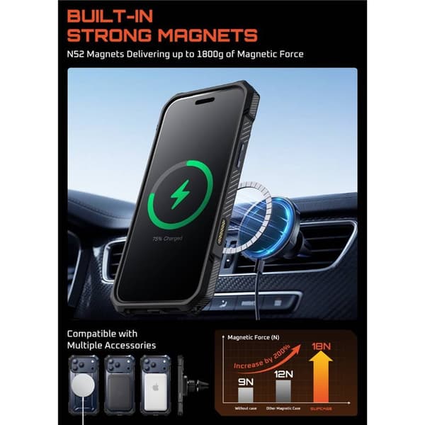 SUPCASE UB Grip cover til Apple iPhone 17 Pro - Azure