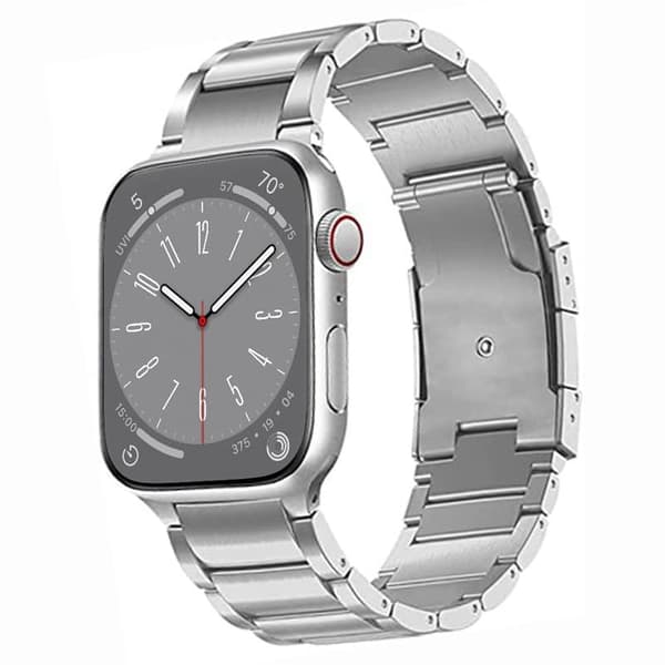 BEAD Titanium urrem til Apple Watch 9 (41mm) - SÃ¸lv