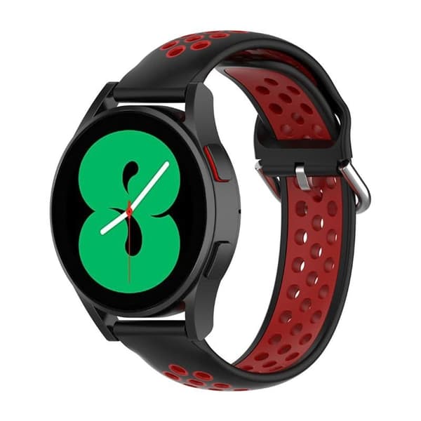 EBN Clasp urrem til Samsung Galaxy Watch 4 44mm -Sort/rÃ¸d