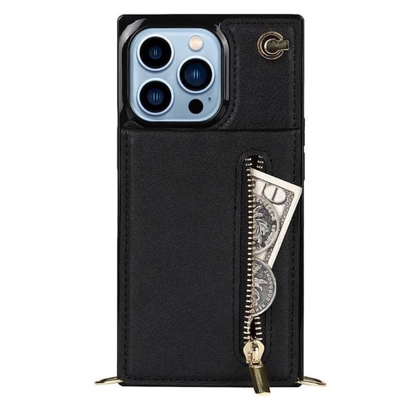 Zipper halskjede deksel til Apple iPhone 15 Pro - Svart