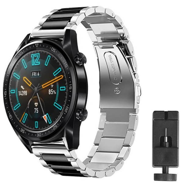 til Huawei Watch GT2 rustfrit stÃ¥l urrem - sÃ¸lv / sv
