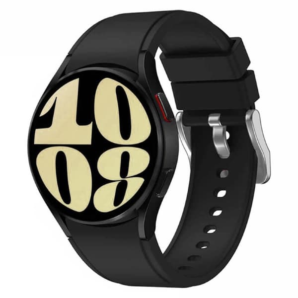 Silikone urrem No-Gap til Samsung Galaxy Watch 6 (44mm) - Sort