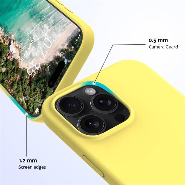 Liquid silikonisuoja Apple iPhone 16 Pro - Canary Yellow