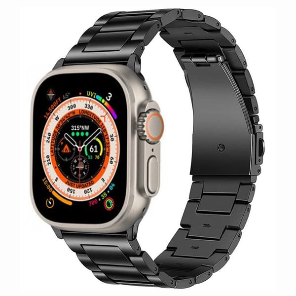 BEAD Titanium urrem til Apple Watch Ultra 2 (49mm) - Sort