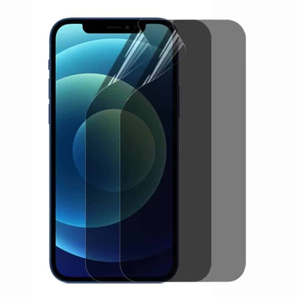 2-kpl Privacy Näytönsuoja 3D Pehmeä HydroGel Apple iPhone 12