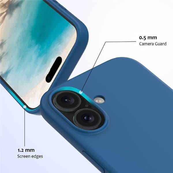 Liquid silikon deksel til Apple iPhone 16 Plus - Cobolt Blue