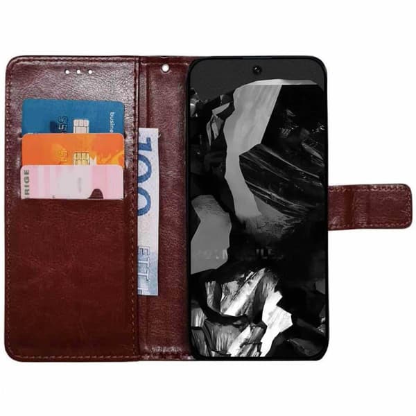 Wallet cover 3-kort til Google Pixel 9 - Brun