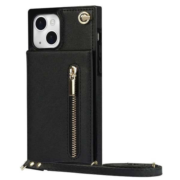 Zipper halskæde etui til Apple iPhone 13 Mini - Sort