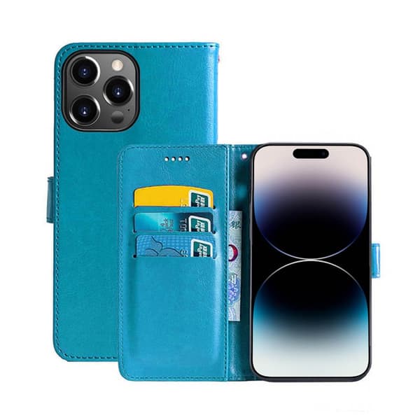 Wallet cover 3-kort til Apple iPhone 14 Pro Max - Lyseblå