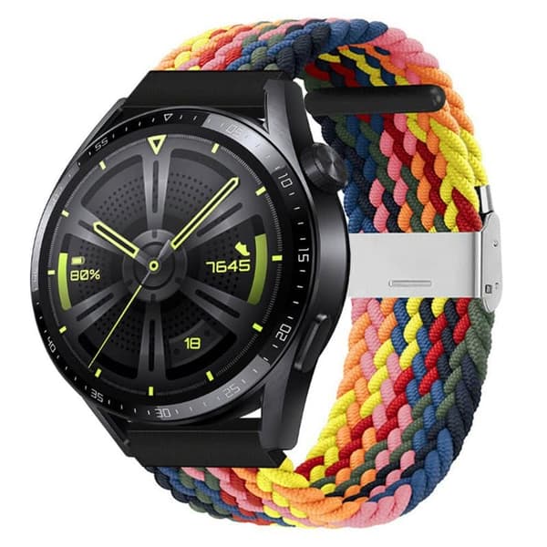 Flettet Elastisk urrem til Huawei Watch GT3 (46mm) - rainbow