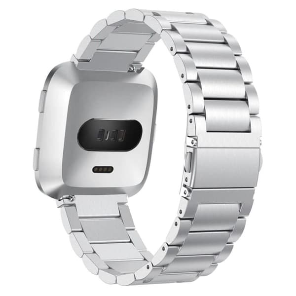 Klokkereim rustfritt stål til Fitbit Versa / Versa Lite - Sølv