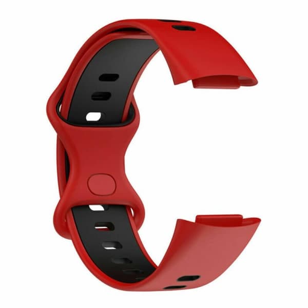 Twin Sport urrem til Fitbit Charge 6 - Rød/sort