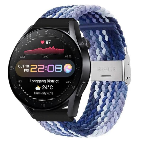 Flettet Elastisk urrem til Huawei Watch 3 Pro (48mm) - Gradientb