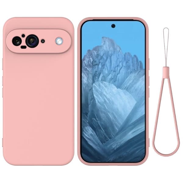 Liquid silikone cover til Google Pixel 9 - Pink
