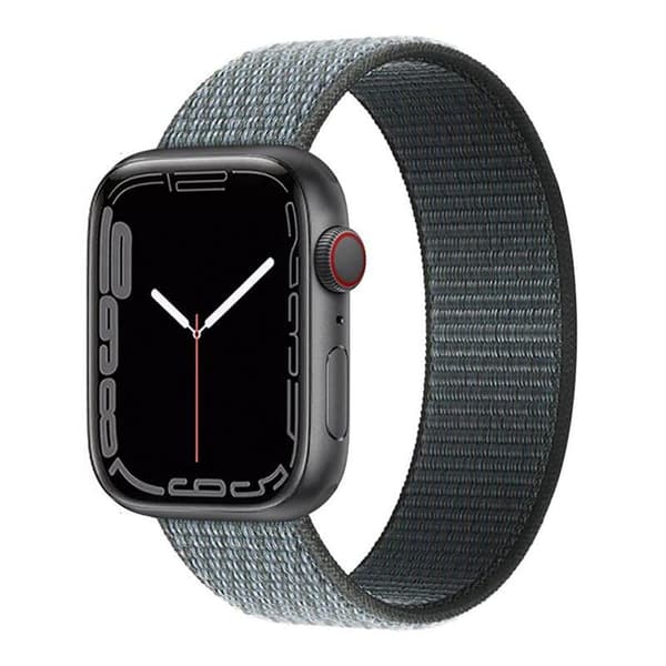 Nylon Urrem til Apple Watch 7 (41mm) - Storm Grey