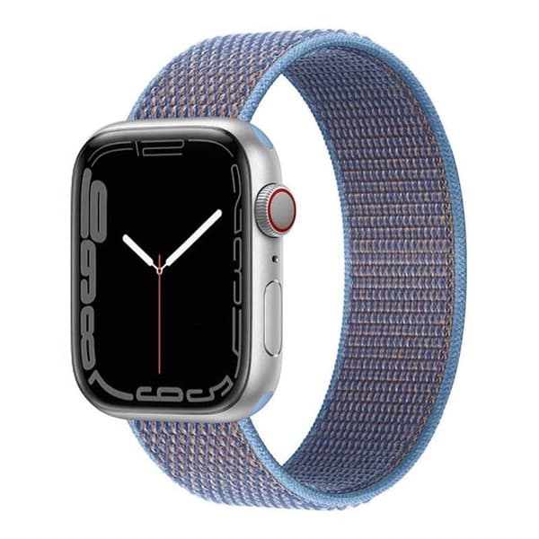 Nylon Urrem til Apple Watch 7 (41mm) - Cerulean