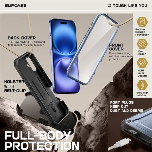 SUPCASE UB Pro cover til Apple iPhone 16 - Tilt