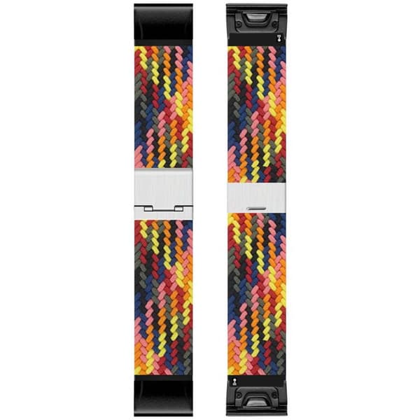 Flettet Urrem til Garmin Instinct 3 (45mm) - Rainbow