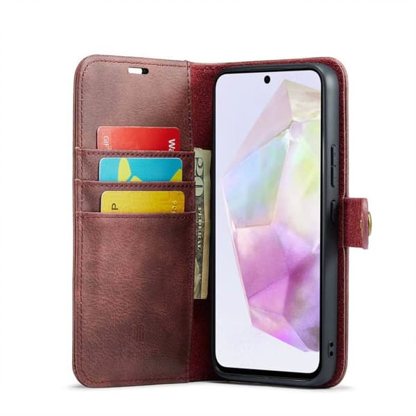 Wallet DG-Ming 2i1 til Samsung Galaxy A35 - RÃ¸d