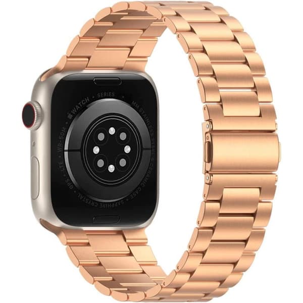 Urrem Rustfrit stÃ¥l til Apple Watch 8 (45mm) - Rose