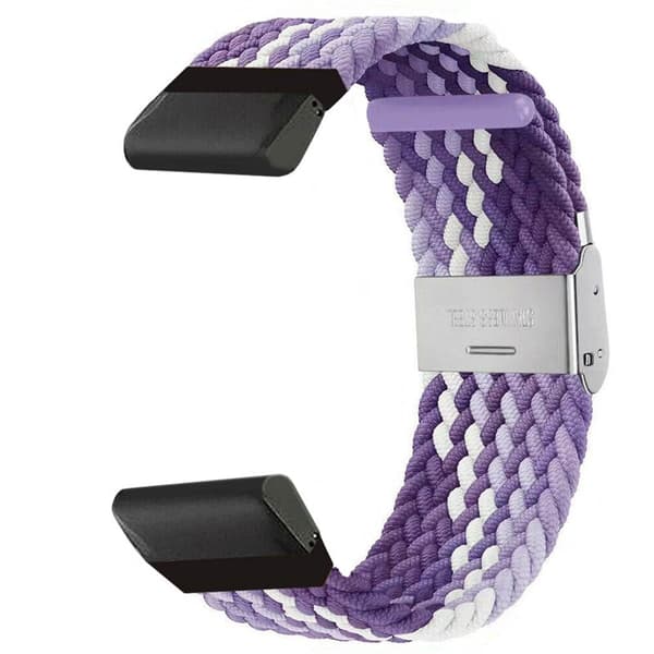 Flettet Urrem til Garmin Fenix 7 - Gradient purple