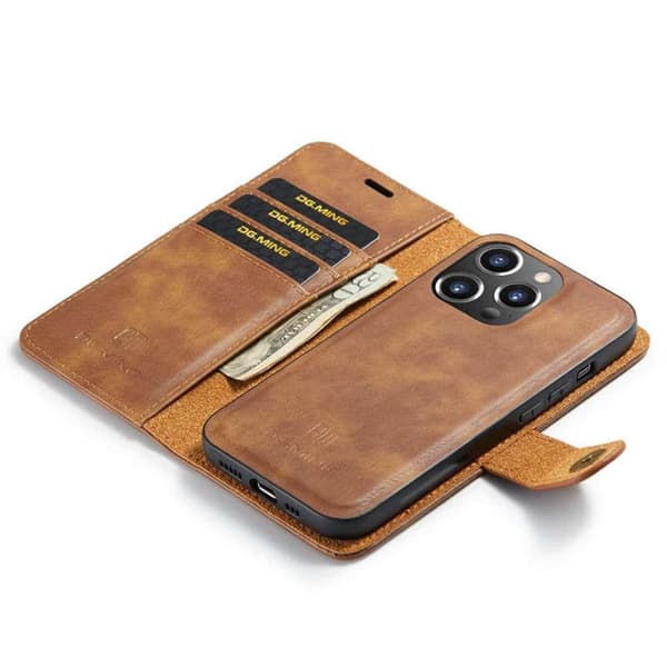 Wallet DG-Ming 2i1 til Apple iPhone 15 Pro Max - Brun