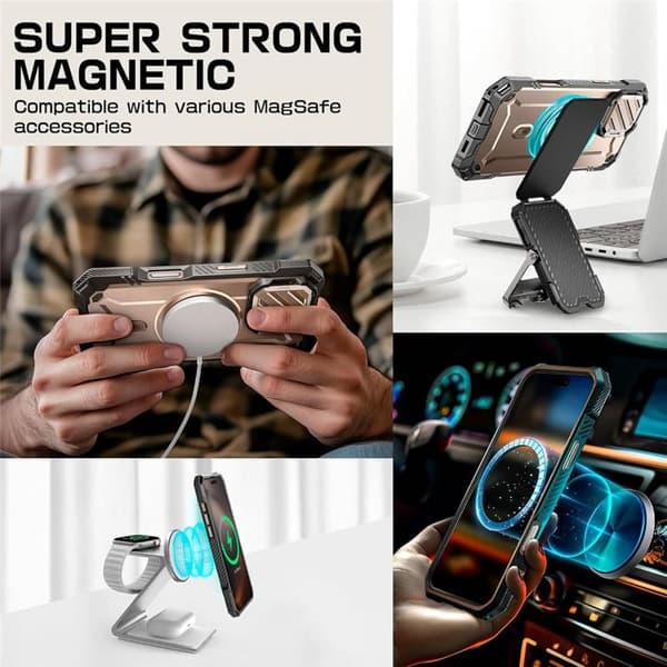 SUPCASE UB Mag XT deksel til Apple iPhone 16 Pro - Rosegold
