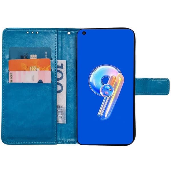Wallet cover 3-kort til Asus Zenfone 9 - Lyseblå