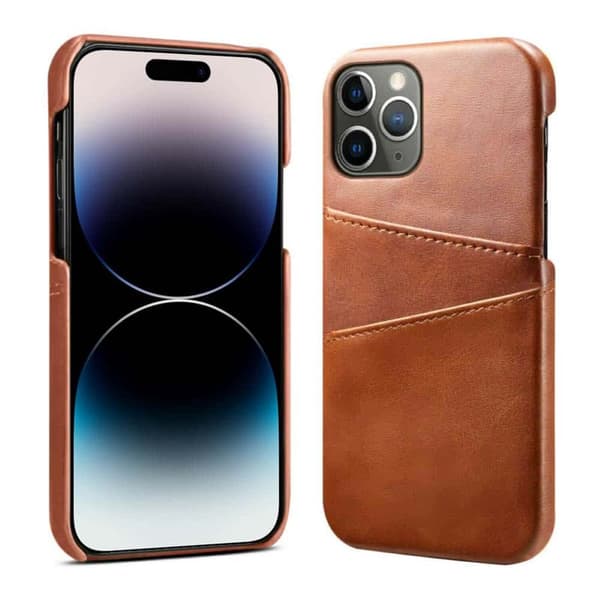 Retro cover med slots til Apple iPhone 16 Pro Max - Brun