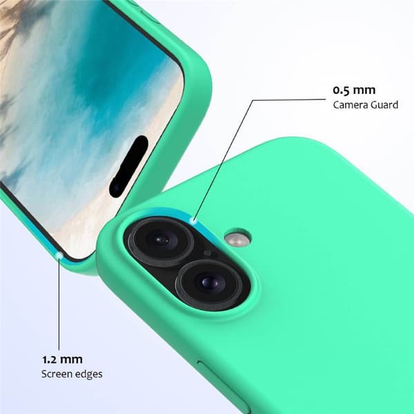 Liquid silikon deksel til Apple iPhone 16 Plus - Spearmint