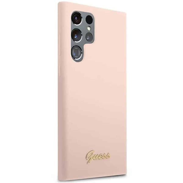 Guess silicone script metal logo til Samsung Galaxy S23 Ultra -