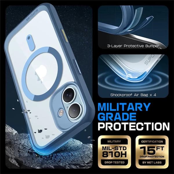 SUPCASE UB Mag cover til Apple iPhone 16 - Azure