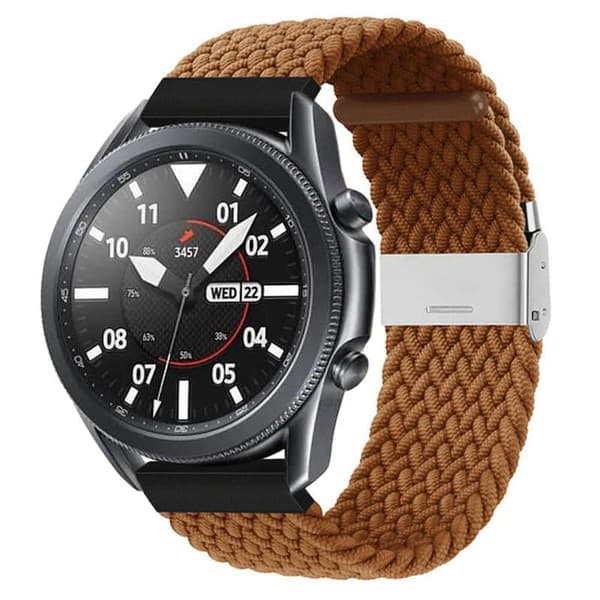 Flettet Elastisk urrem til Samsung Galaxy Watch 3 (45mm) - Brun