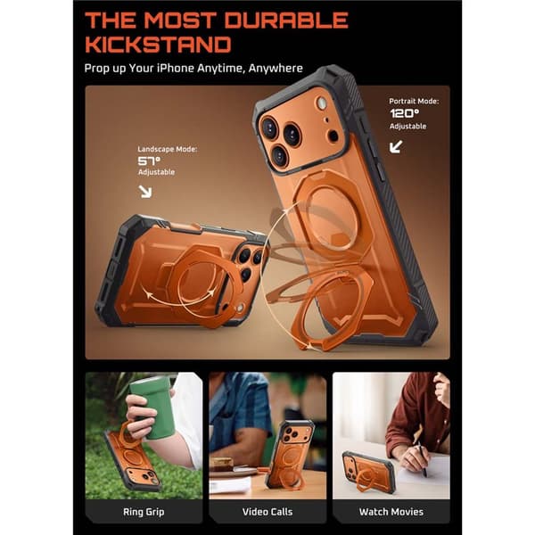 SUPCASE UB Grip Pro deksel til Apple iPhone 18 Pro - Coral