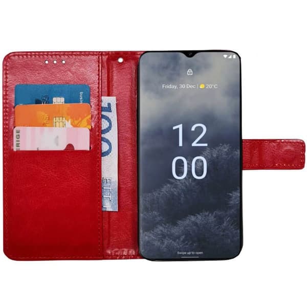 Wallet cover 3-kort til Nokia G60 - Rød