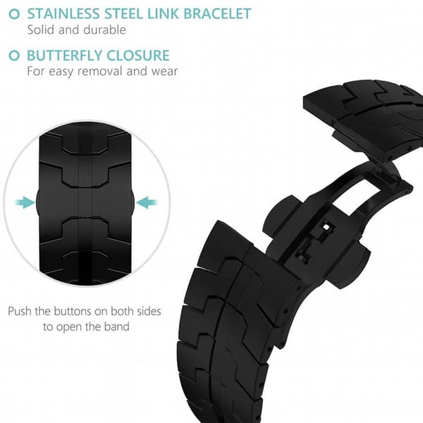 Iron Man rustfrit urrem til Apple Watch 9 (41mm) - Black