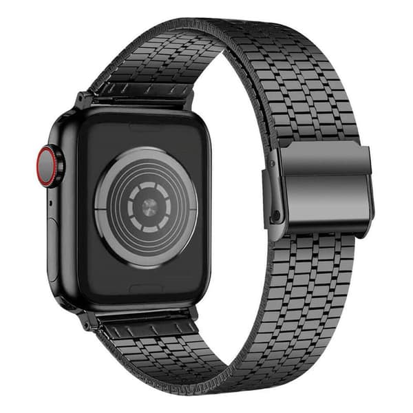 Mesh Urrem rustfrit stÃ¥l til Apple Watch 5 (44mm) - Sort