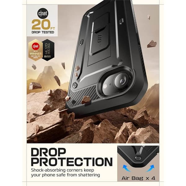SUPCASE UB Pro cover til Apple iPhone 16e - Sort