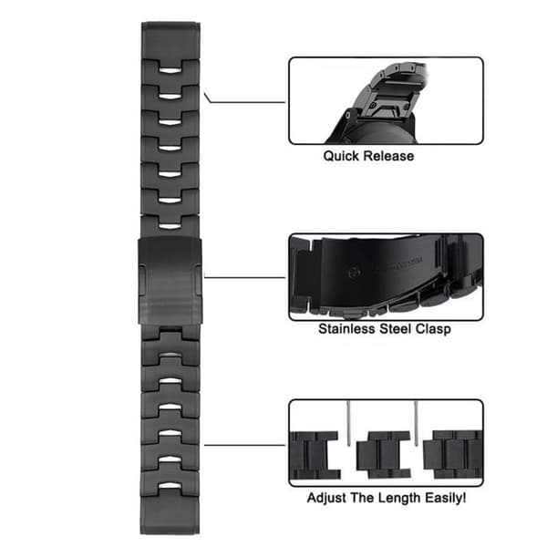 Oracle Titanium urrem til Garmin D2 Delta - Sort