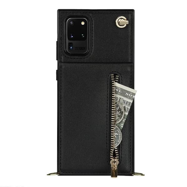 Zipper halskæde etui til Samsung Galaxy S20 Ultra - Sort