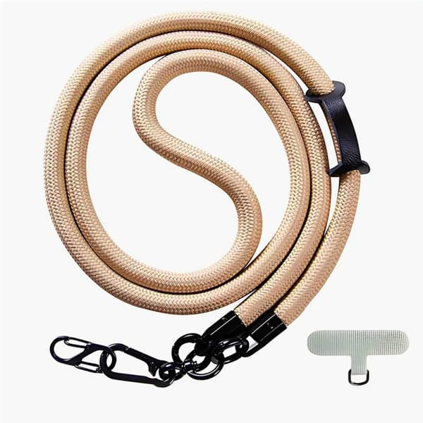 Mobilhalsband 10mm med fästbricka - Light Tan