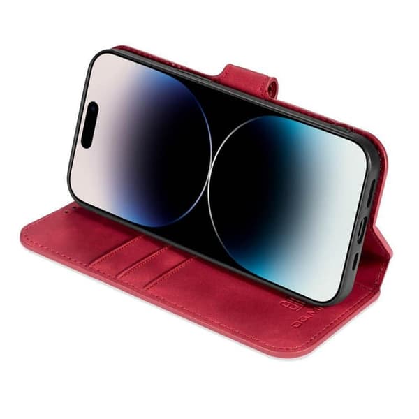 DG-Ming Wallet cover 3-kort til Apple iPhone 14 Pro - RÃ¸d