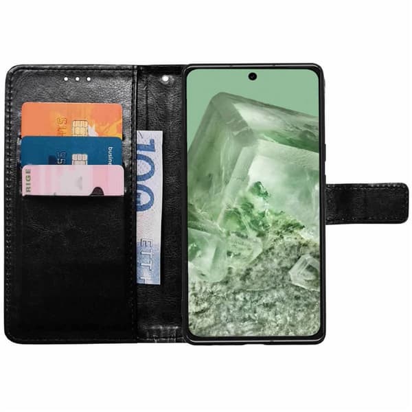 Wallet cover 3-kort til Google Pixel 8a - Sort