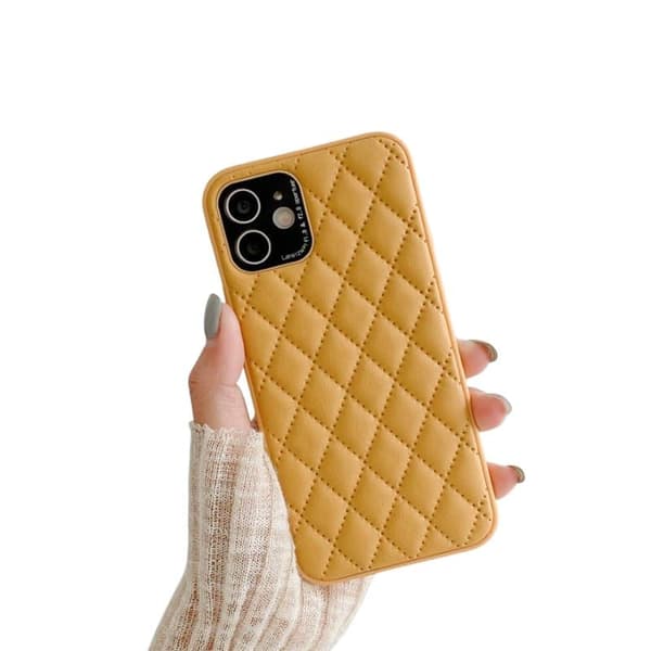 Rhombus deksel til Apple iPhone 12 - Gul