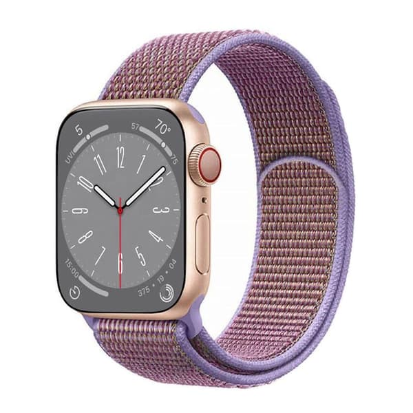 Nylon Urrem til Apple Watch 9 (45mm) - Lilac