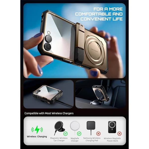SUPCASE UB Grip deksel til Samsung Galaxy Z Flip 7 - Desert