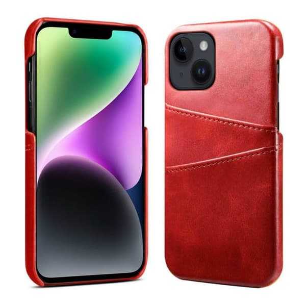 Retro cover med slots til Apple iPhone 14 Plus - RÃ¸d