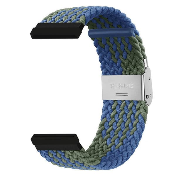 Flettet elastisk urrem til Fitbit Sense 2 - BlÃ¥grÃ¸n