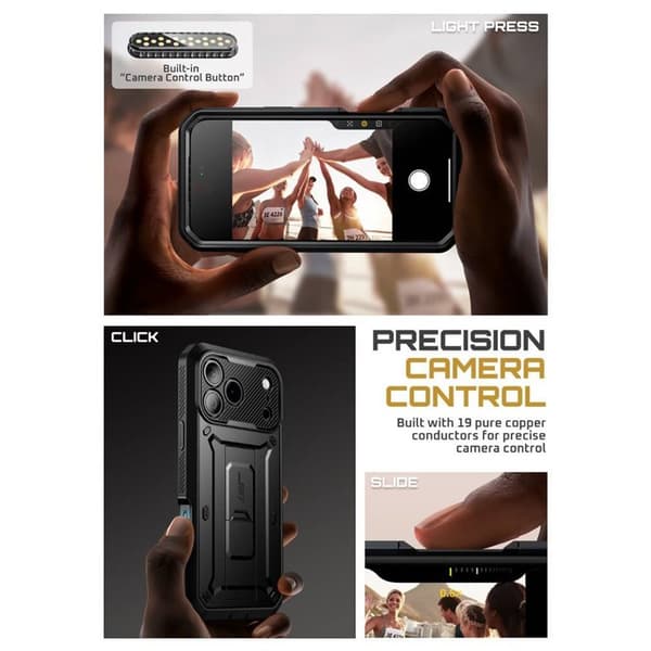 SUPCASE UB Pro cover til Apple iPhone 17 Pro - Sort